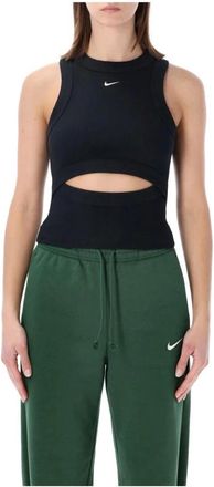 Nike Camiseta sin mangas Chill Knit Tight Ribbed - Sport - Mujer - Negro - M