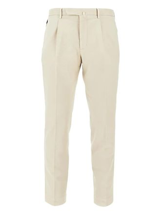 Santaniello Arechi pressed crease trousers - men - Cotton/Lycra/Polyamide - 52 - Neutrals