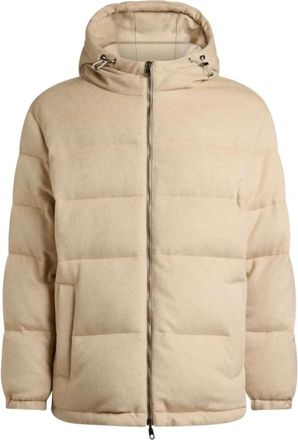 Etro Hooded Down Jacket - Heren - Gewatteerde jassen - Beige - XL - Jassen