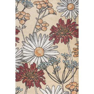 Jonathan Y Designs Giglio Modern Botanical Flower Area Rug in Yellow/ivory/red at Nordstrom, Size 4Ft 0In X 6Ft 0In
