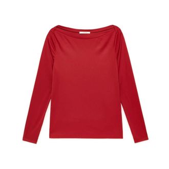 Maliparmi Camiseta de Malla de Poli&eacute;ster Plano - Tops - Mujer - Rojo - 2XL