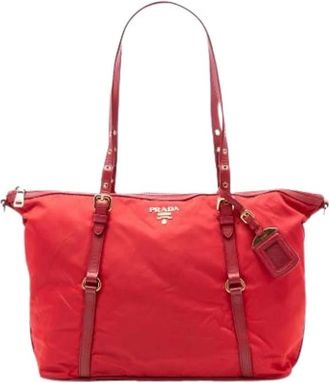Prada Pre-owned Tote Bags, female, Red, Size: ONE SIZE Pre-owned Vintage Tote Bag