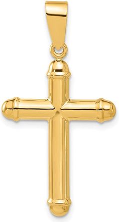 Diamond2Deal 14k Yellow Gold Polished Cross Pendant
