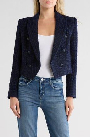 L'agence Lila Boxy Blazer in Midnight/Blue at Nordstrom Rack, Size 16