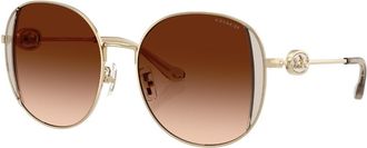 Coach Brown Gradient Round Ladies Sunglasses HC7176B 900574 54