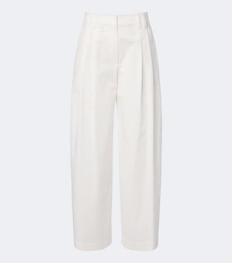 Brunello Cucinelli Monili cotton poplin wide-leg pants