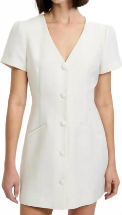 French Connection Taffeta Structured Dress In White