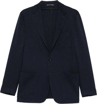Canali Blazer met opgestikte zak en twee knopen - Blauw