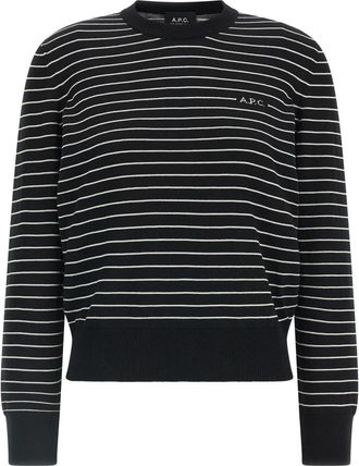 A.P.C. Sima Knit - Dames - Ronde hals truien - Zwart - XS - Katoen - Truien & Vesten