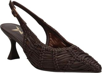 Marc Ellis Gewezen Open-Toe Pomp - Dames - Pumps - Bruin - 36 EU - Leer - Schoenen