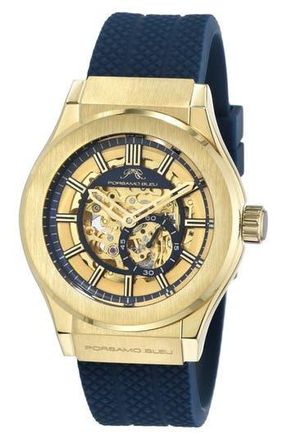 Porsamo Bleu Cruz Silicone Automatic Watch, 45mm in Blue at Nordstrom Rack