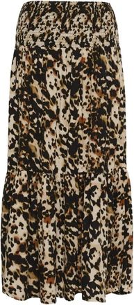 Kaffe KAmaxi Smock Skirt - Dames - Maxi Rokken - Veelkleurig - Xl/2Xl - Rokken