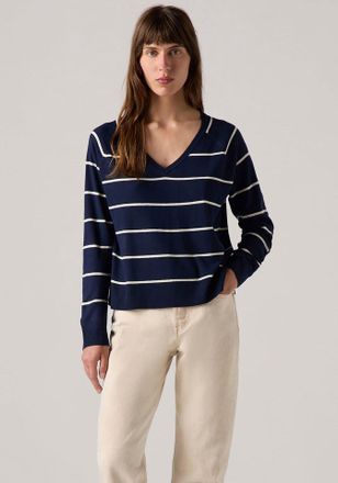 Levi's Longpullover »PETAL VNECK SWEATER« mit Rippbündchen