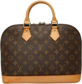 Louis Vuitton Pre-owned Monogram Handtas - Dames - Vintage Handtas - Bruin - ONE Size - Leer - Vintage