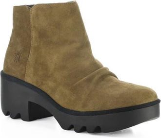 FLY London Tulp Lug Sole Platform Bootie in 006 Elephant at Nordstrom, Size 36