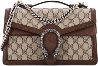Gucci Dionysus kleine tas met ketting en GG canvas coating - Bruin