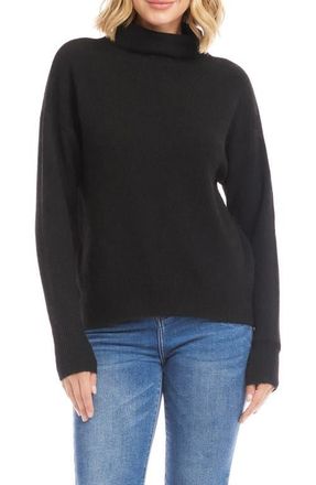 Karen Kane Funnel Neck Sweater in Black at Nordstrom, Size X-Large