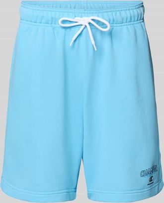 Champion Sweatshorts mit Logo und elastischem Bund in Hellblau, Gr&ouml;&szlig;e XXL