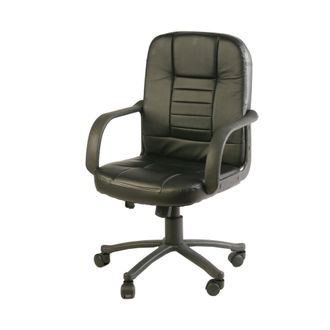 Serena Dmora - Silla De Oficina Dmelar, Silla Ejecutiva Con Reposabrazos, Silla De Oficina Ergon&oacute;mica, Negro, 56x59h88/99 Cm