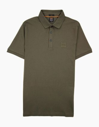 HUGO BOSS Mens Hugo Passenger Patch Logo Polo Khaki 308 - Tan - Size: 46