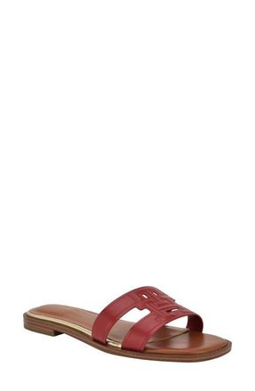 Tommy Hilfiger Terenz Slide Sandal in Medium Red at Nordstrom, Size 5.5