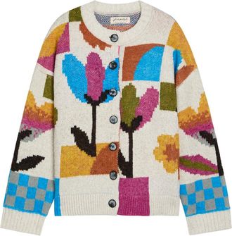 Free People Tulip Whirl Cotton-blend Cardigan - Multicoloured - XL (UK 20-22 / XL)