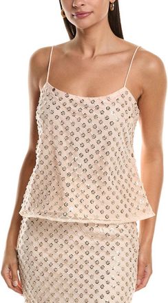 Milly Rylan Sequin Embroidered Netting Tank