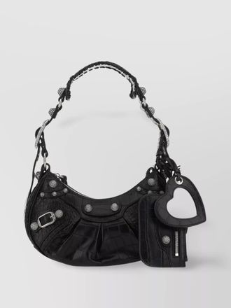 Balenciaga le cagole xs leather embossed crocodile effect shoulder bag