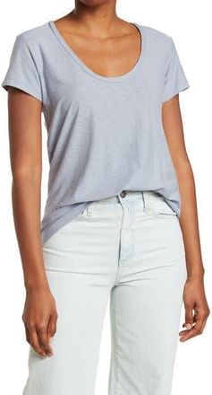 James Perse Deep V-Neck T-Shirt in Aura at Nordstrom Rack, Size 0
