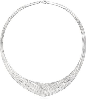Ross-Simons Italian Sterling Silver Graduated Cleopatra Necklace