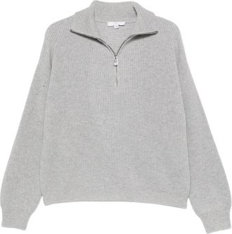 Malo Ribbed-knit Half-zip Sweater