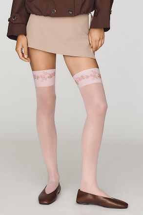 For Love & Lemons Vine Thigh-High Socks