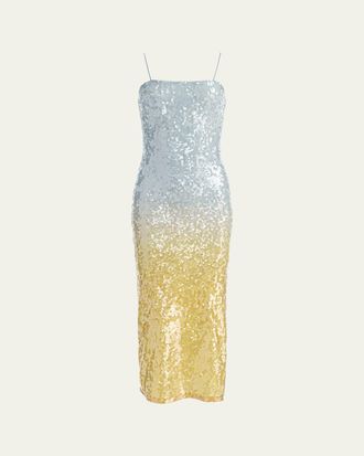 Alice & Olivia Fifi Sequined Midi Dress