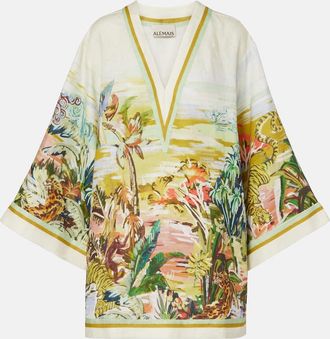 Alemais Al&eacute;mais Jungle Boogie printed linen tunic