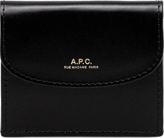 A.P.C. Gen&egrave;ve trifold portemonnee - Zwart