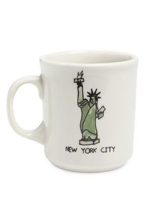 Fishs Eddy Ben Lenovitz Lady Liberty Mug in White at Nordstrom