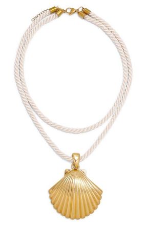 Petit Moments Tahiti Shell Pendant Necklace in White at Nordstrom