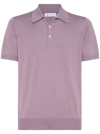 Brunello Cucinelli Maglione stile polo - Viola