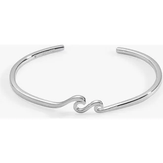Alex and Ani Wave Cuff in Silver at Nordstrom