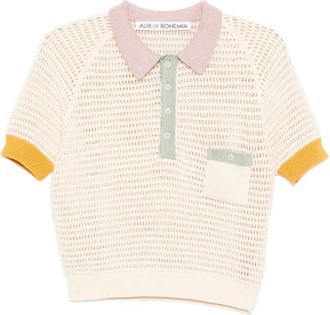 Alix of Bohemia Polotop met contrasterende afwerking - Wit