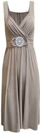 Purple Hanger Womens Sleeveless Ladies Cross Over Wrap Buckle Belt Back Tie Fastening Long Maxi Dress Plus SizeMocha Size 16 - 18