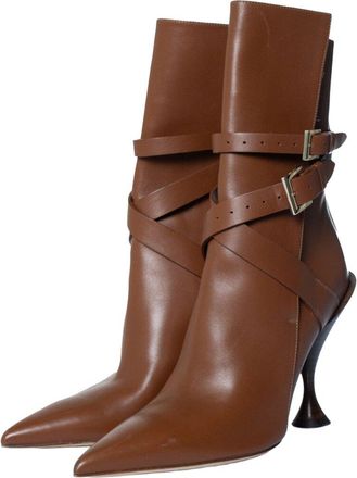 Burberry Womens Leather Hadfield Pedestal Boot (Authentic Pre-Loved)