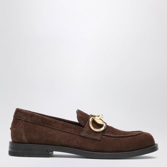 Gucci Mocassino Boulevard marrone in camoscio
