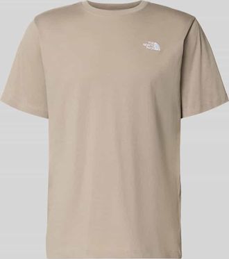The North Face T-Shirt mit Label-Stitching in Stein, Gr&ouml;&szlig;e XXL