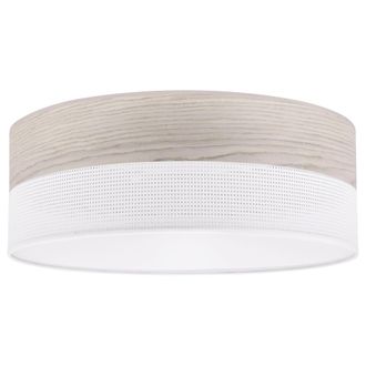 OEM L&aacute;mpara De Techo De Plexi De Madera Blanca 40cm Roble Blanqueado