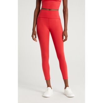 Beyond Yoga POWERBEYOND Strive High Waisted Midi Leggings in Retro Red at Nordstrom Rack, Size X-Small