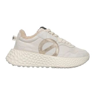 No Name Schoenen, Dames, Wit, 36 EU, Leer, Carter Jogger