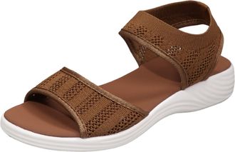 Generic 2026 Women Shoes Thick Sole Sandals Fashionable Breathable Beach (Brown, 6.5)