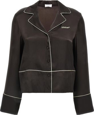 Off-white Black Acetate Womens Blouse