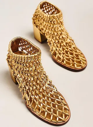 Cecelia New York Never Metallic Woven Boots